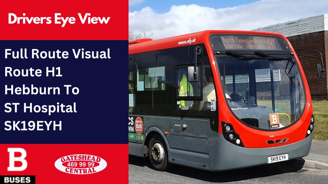 DEV: FULL ROUTE VISUAL | Nexus Bus Route H1 - South Tyneside Circular | SK19EYH