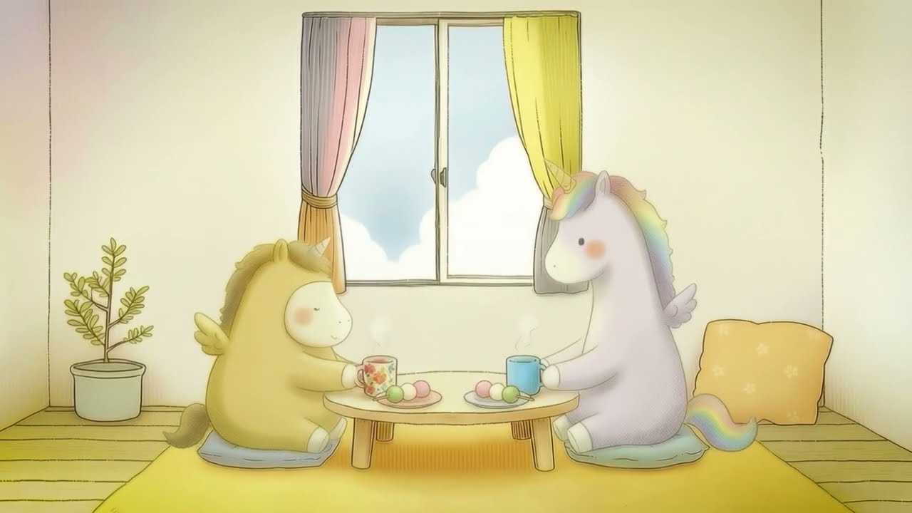 【自主制作】キャラクターアニメーション「仲良しユニコーン」｜AI×Adobe After Effects