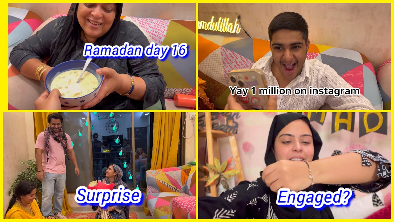 Ramadan day 16✨ | 1 million celebration 🎉|  hath mein mangalsutra pehna ha? | ibrahim family vlogs