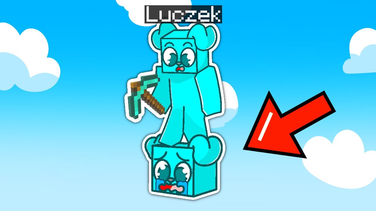 JEDEN BLOK Luczka 🐶 w Minecraft 🩵