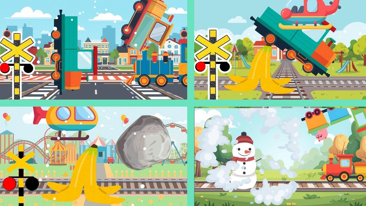 Trains, Helicopters & More! Animated Vehicles for Kids