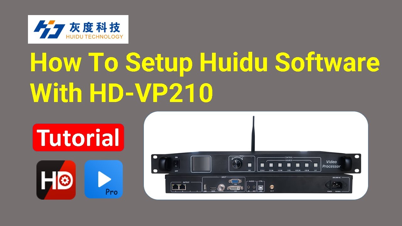 Как настроить программное обеспечение Huidu с контроллером HD VP210