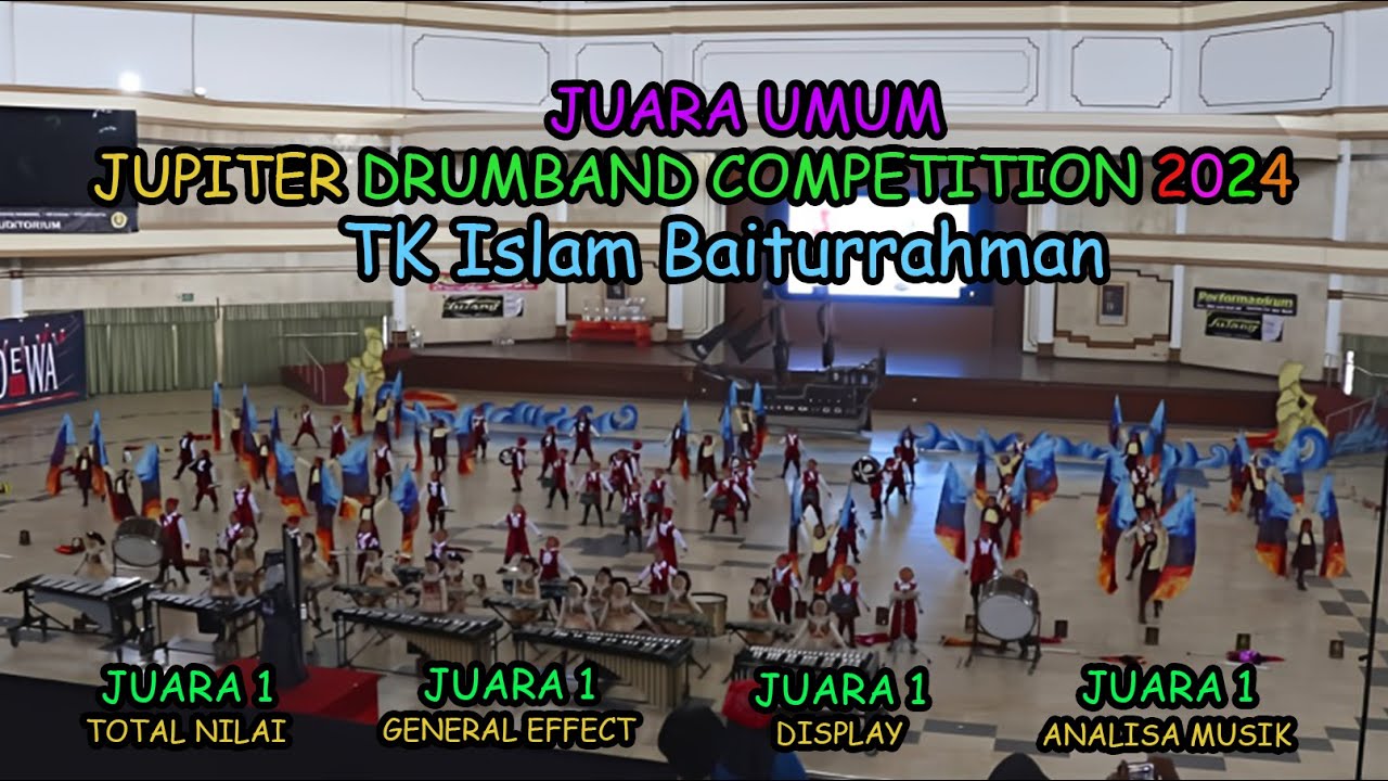 JUARA UMUM LANJUTAN..!! TK Islam Baiturrahman || LOMBA DRUMBAND JUPITER UPN 2024