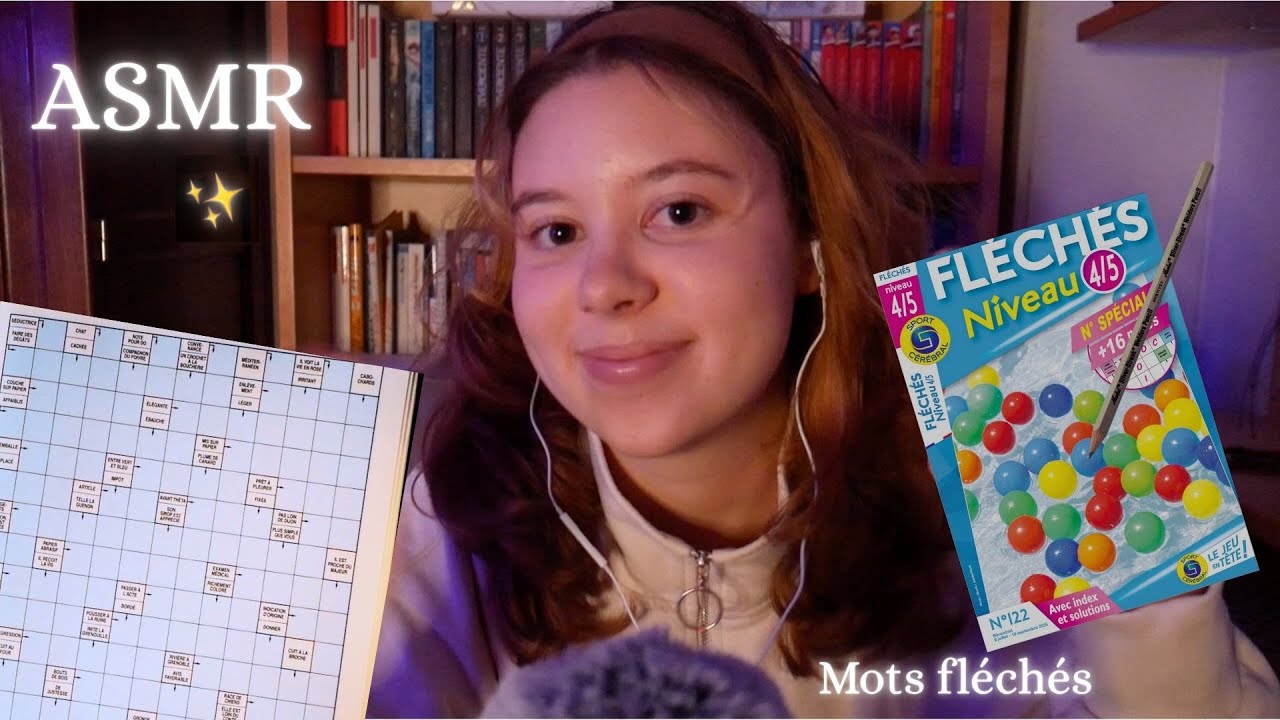 ASMR Mots fléchés ✏️, chuchotements près du micro (je remplis la grille le plus vite possible!)