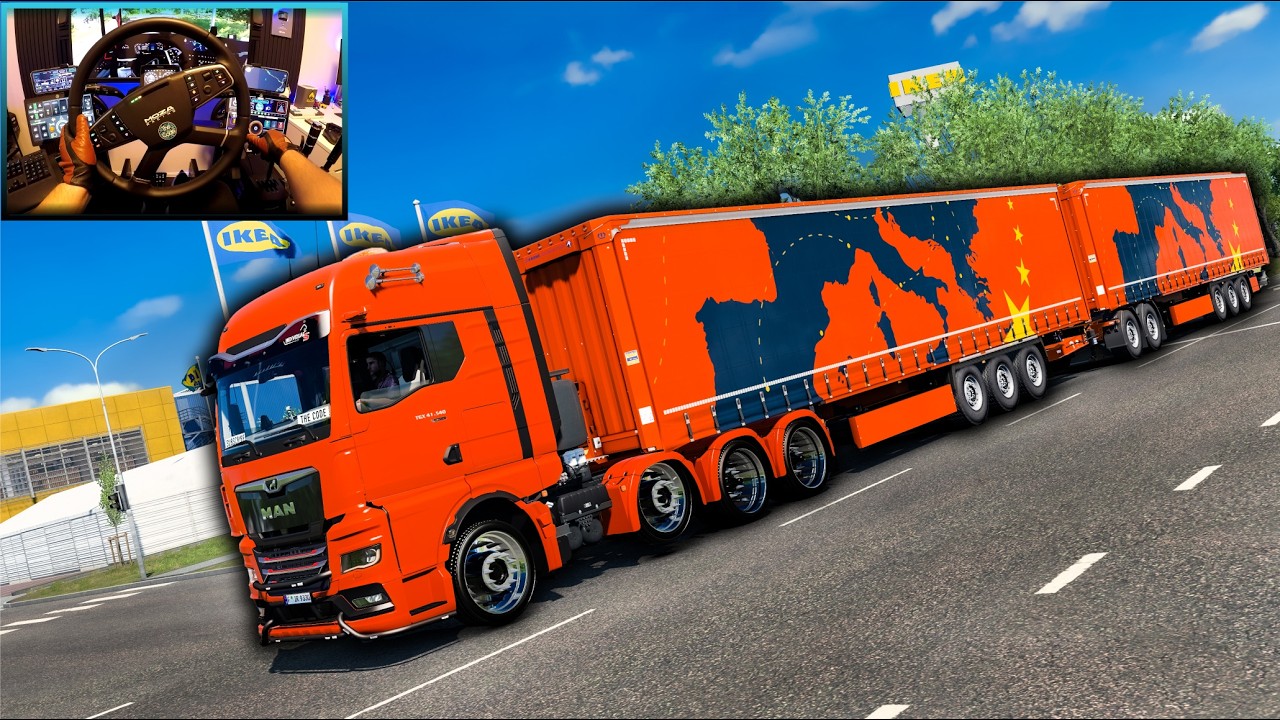 ETS2 | Tuned MAN TGX Hauling Double Trailer Through Stunning Central Sweden 🇸🇪 | Relaxing Trucking