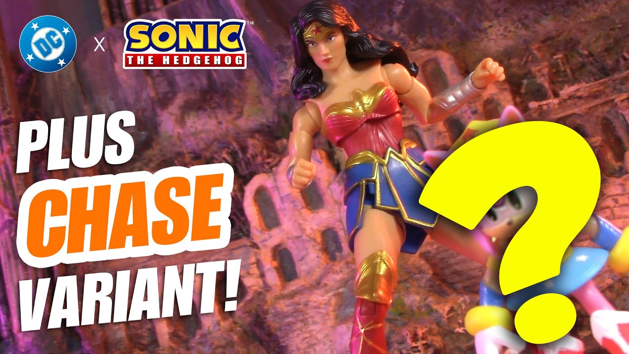 Wonder Woman and Amy PLUS Chase! Jakks Pacific DC x Sonic the Hedgehog Two Pack Action Figure Review