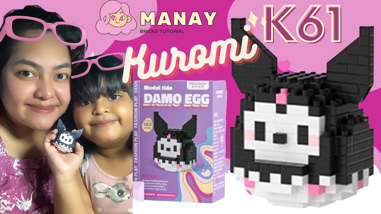HOW I BUILD KUROMI DAMO EGG K61 BLOCKS LEGO TUTORIAL