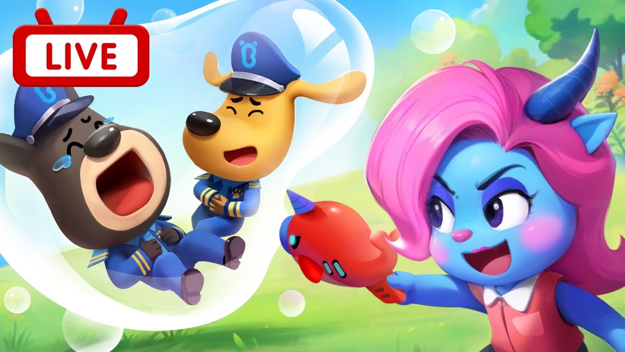 🔴【LIVE】爆笑泡泡 + 更多 | 啦咘啦哆智斗羚羚羊 | Kids Cartoon | 熱門動畫合集 | 安全警長啦咘啦哆 Sheriff Labrador | BabyBus 寶寶巴士
