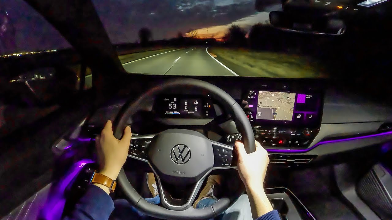2023 Volkswagen ID.4 S - POV Night Drive (Binaural Audio)