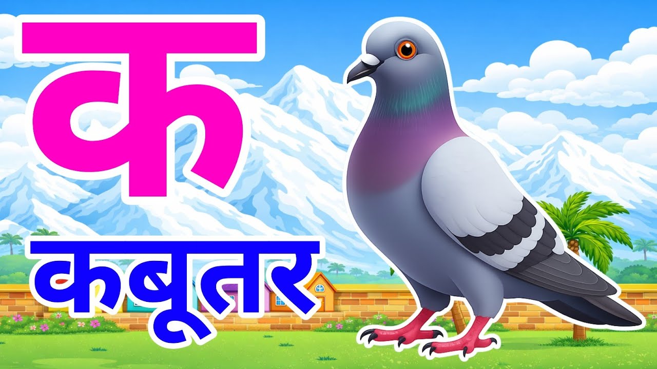 क से कबूतर, अ से अनार a se anaar k se kabutar I Hindi varnmala I ABCD क से कबूतर अ से अनार, for kids