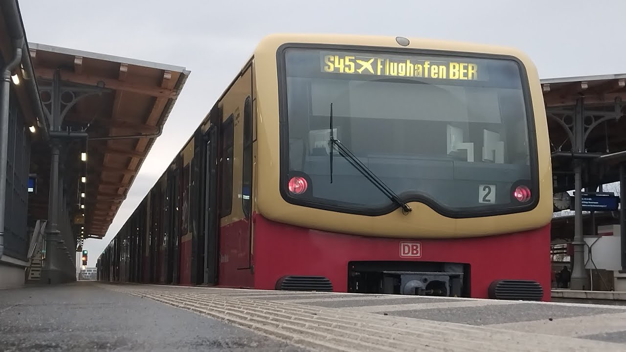 S Bahn Berlin Mitfahrt in der S45 von Schöneweide bis Flughafen BER in der Baureihe 481 484 