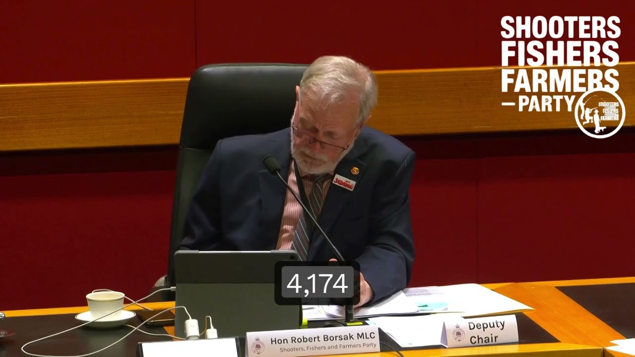 Robert Borsak MLC: Budget Estimates - August 2026: The Premier Pt4