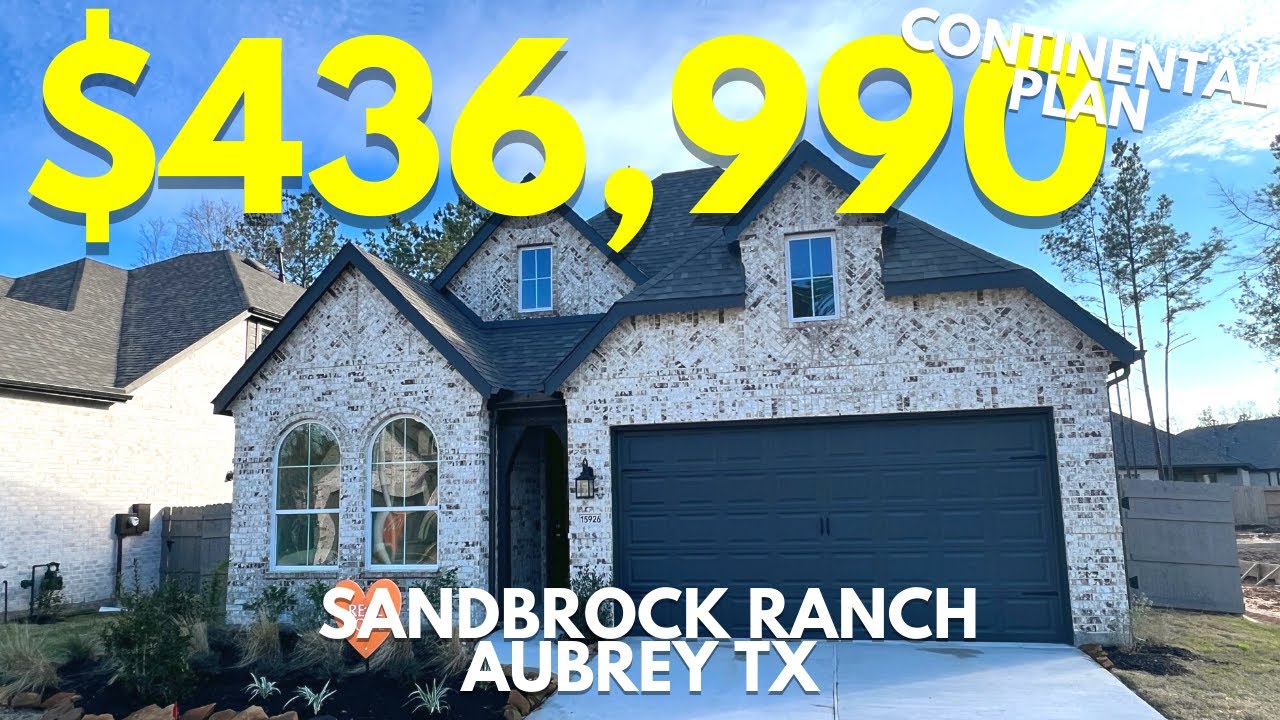 Sandbrock Ranch Aubrey Texas | Highland Homes Continental Plan | Brand NEW 2023 Home Tour