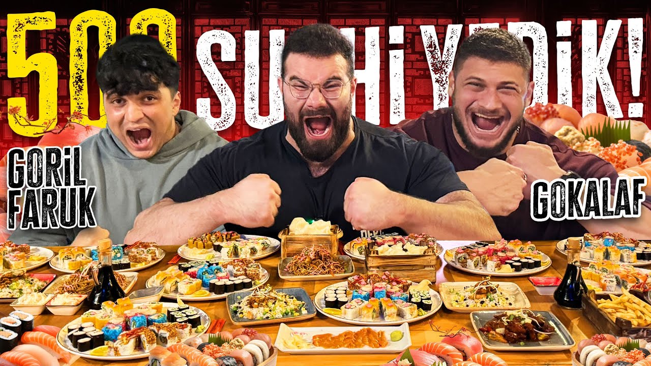 500 TANE SUSHİ YEDİK! 🍱 @GorilFaruk @gokalaf