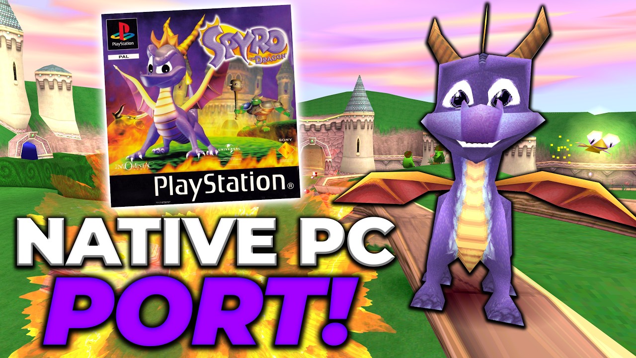 Spyro the Dragon с PS1 получил НАТИВНЫЙ ПК-порт &mdash; настоящий HD-ремастер