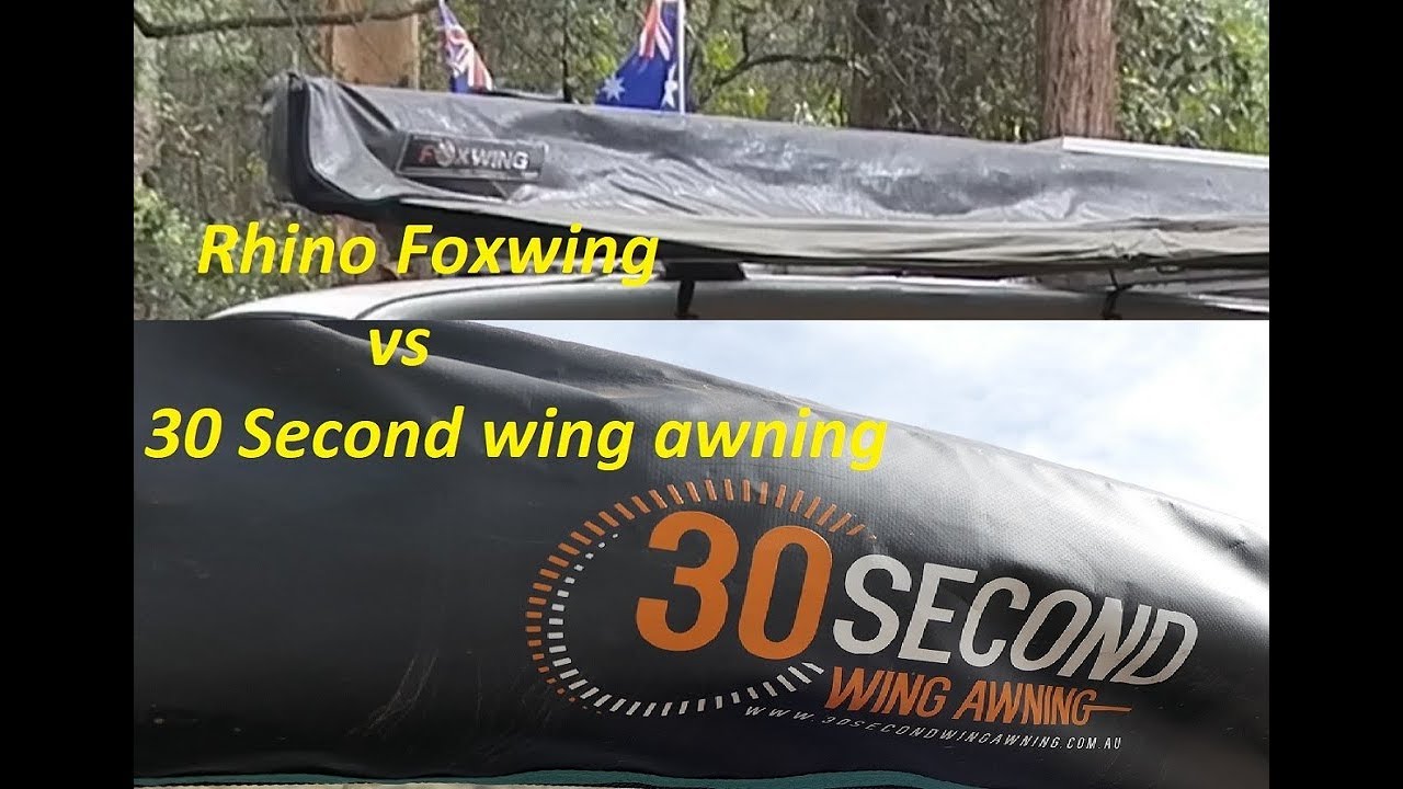 Foxwing vs 30 second awning comparison