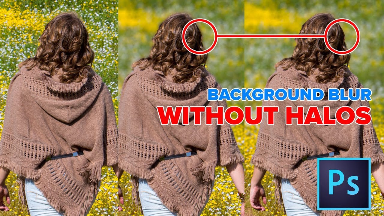 PHOTOSHOP Hack to BLUR BACKGROUND of PHOTO without HALOS!