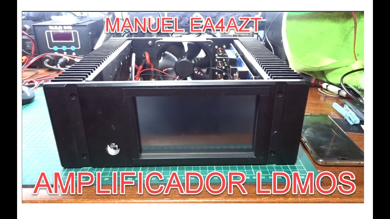 Montaje paneles , ajuste de bias amplificador LDMOS.