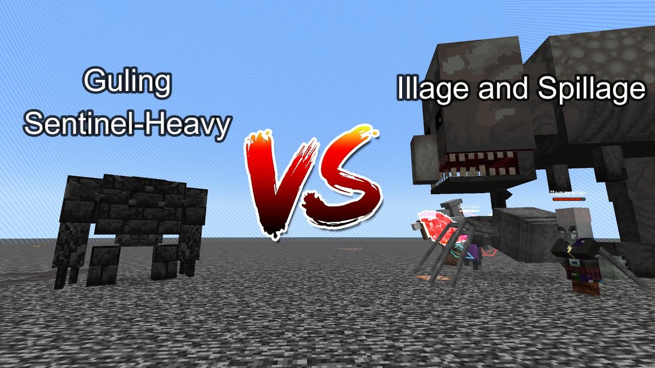 Guling Sentinel Heavy vs Illage and Spillage  Minecraft  Mob Battle