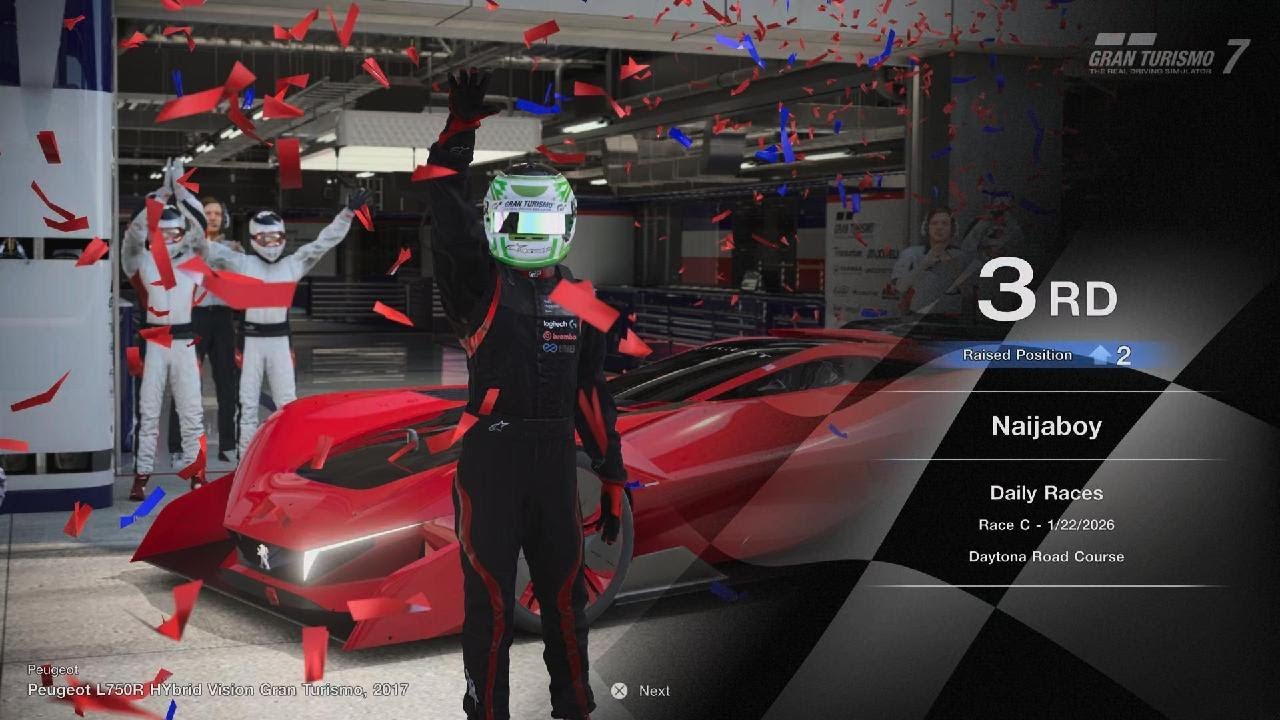 GT7 | Daily Race C - GR1 | Peugot L750R Hybrid | Daytona Road Course