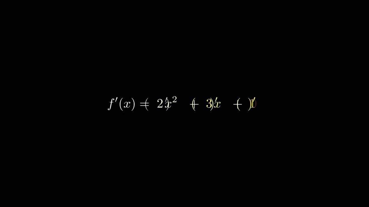 D&eacute;rivation d'une fonction trin&ocirc;me du second degr&eacute; en animation