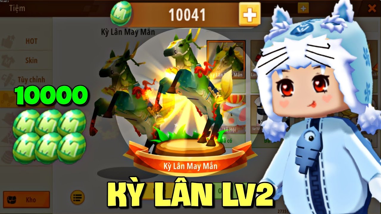 Tiêu hơn 10000 đậu để mở khóa Kỳ Lân Lv2 trong Mini World và cái kết | Meowpeo