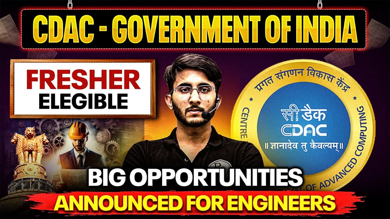 CDAC Recruitment 2026 | Fresher Eligible | Multiple Opportunities Announced for Engineers
