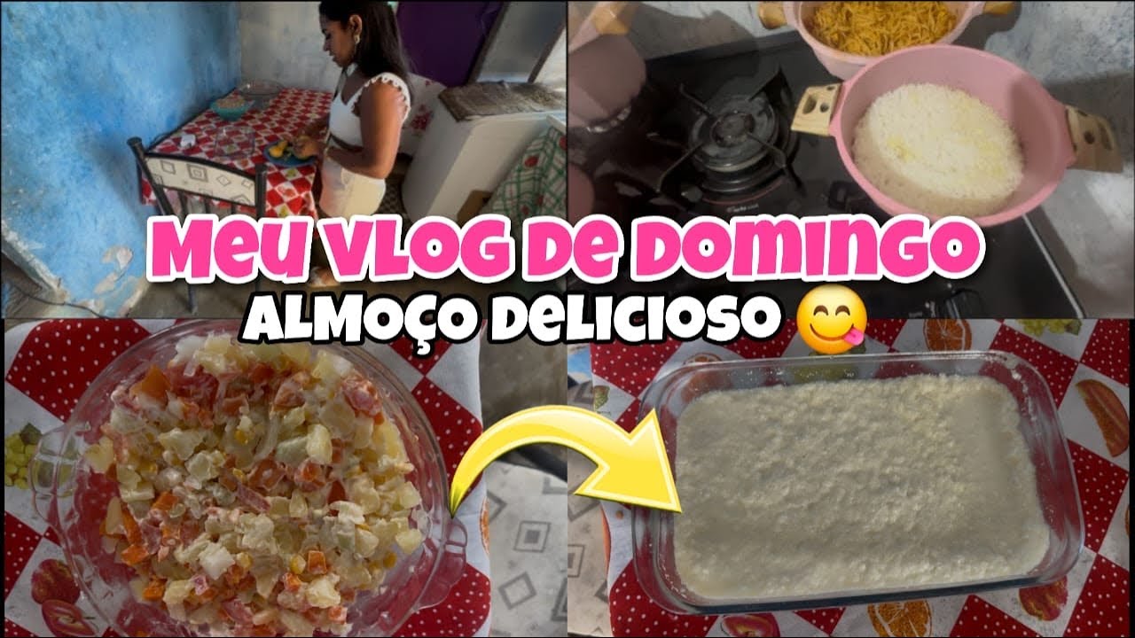 Meu VLOG De Domingo Almoçou Delicioso 