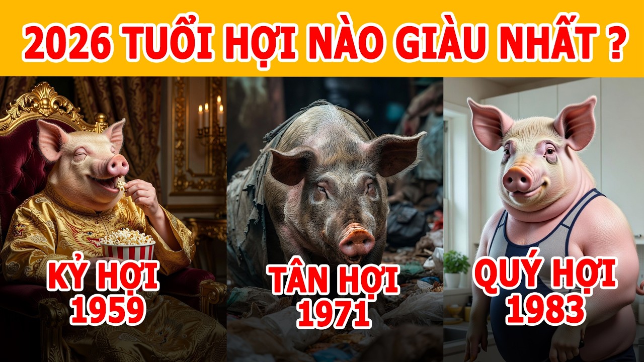 Tử Vi 3 Tuổi Hợi Năm 2026: Kỷ Hợi 1959, Tân Hợi 1971, Quý Hợi 1983, Ai Giàu Nhất Ai Khổ Nhất?
