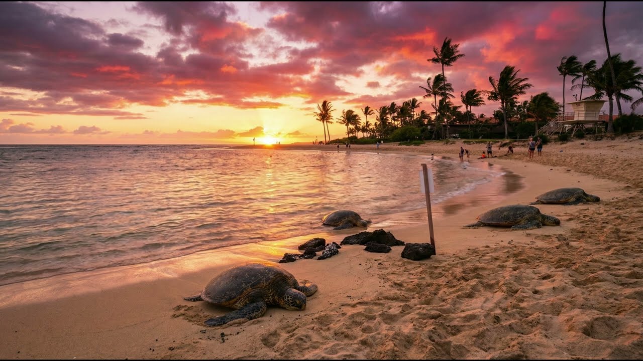 🌺 Hawaii Beaches Golden Hour Mix 🌅 Ambient & Relaxing Music ~ 🪕 Lofi Ukelele 🎸 Slow Slack-key