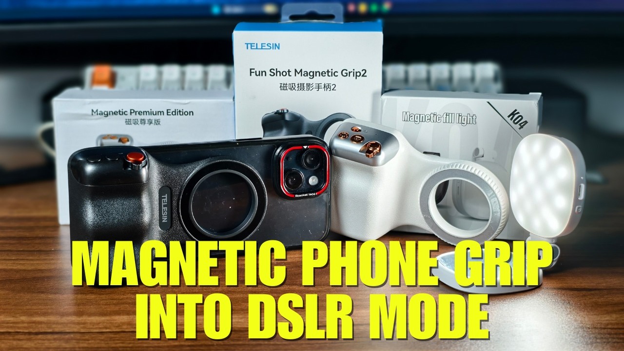 BEST MAGNETIC PHONE GRIP TURNING YOUR PHONE INTO DSLR MODE