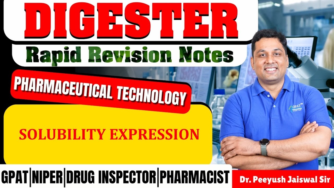 D-39 | Technology: Solubility expressions | Rapid reviosion notes  #rapidrevisionseries #solubility
