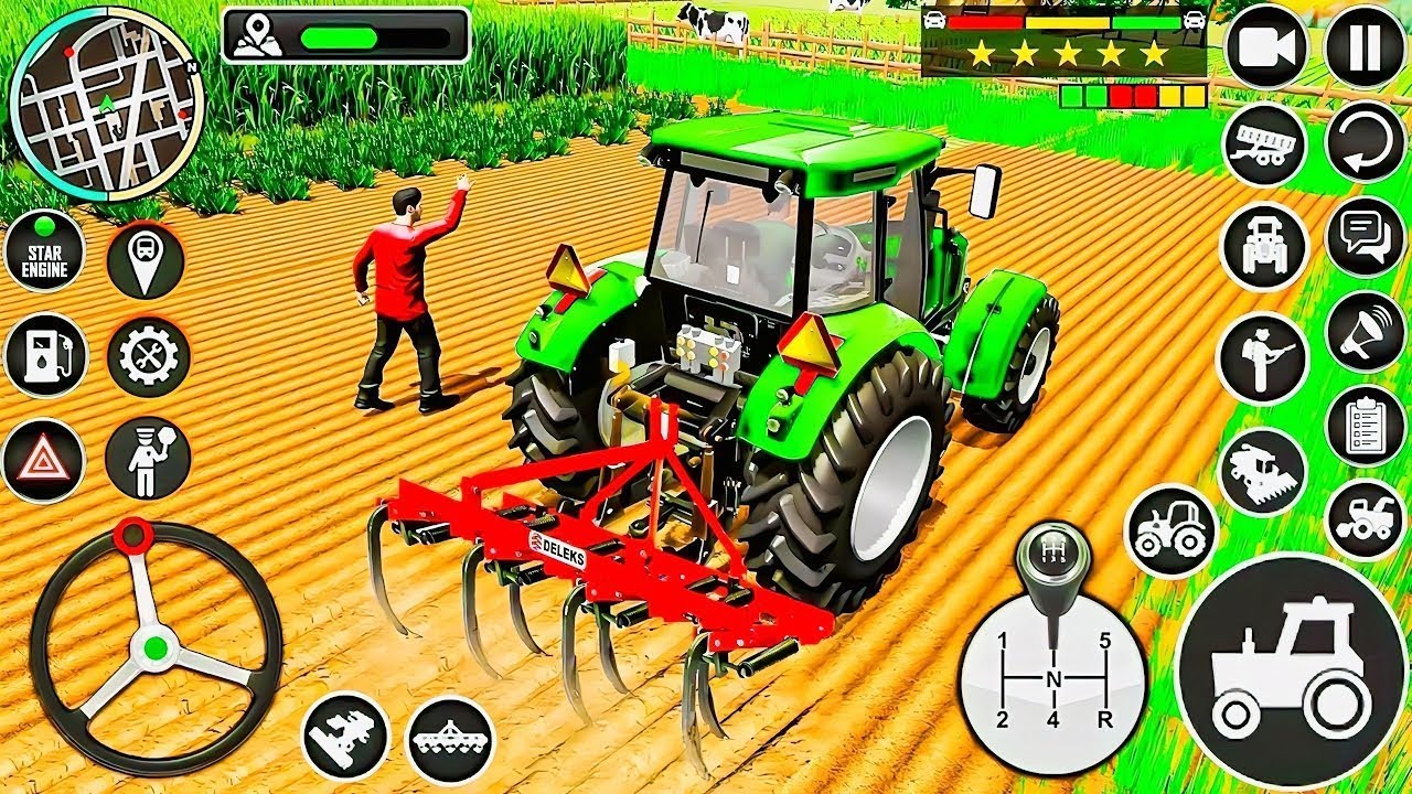 “Indian Tractor Farming Simulator 🚜 Real Village Farming Gameplay | PR Gaming”