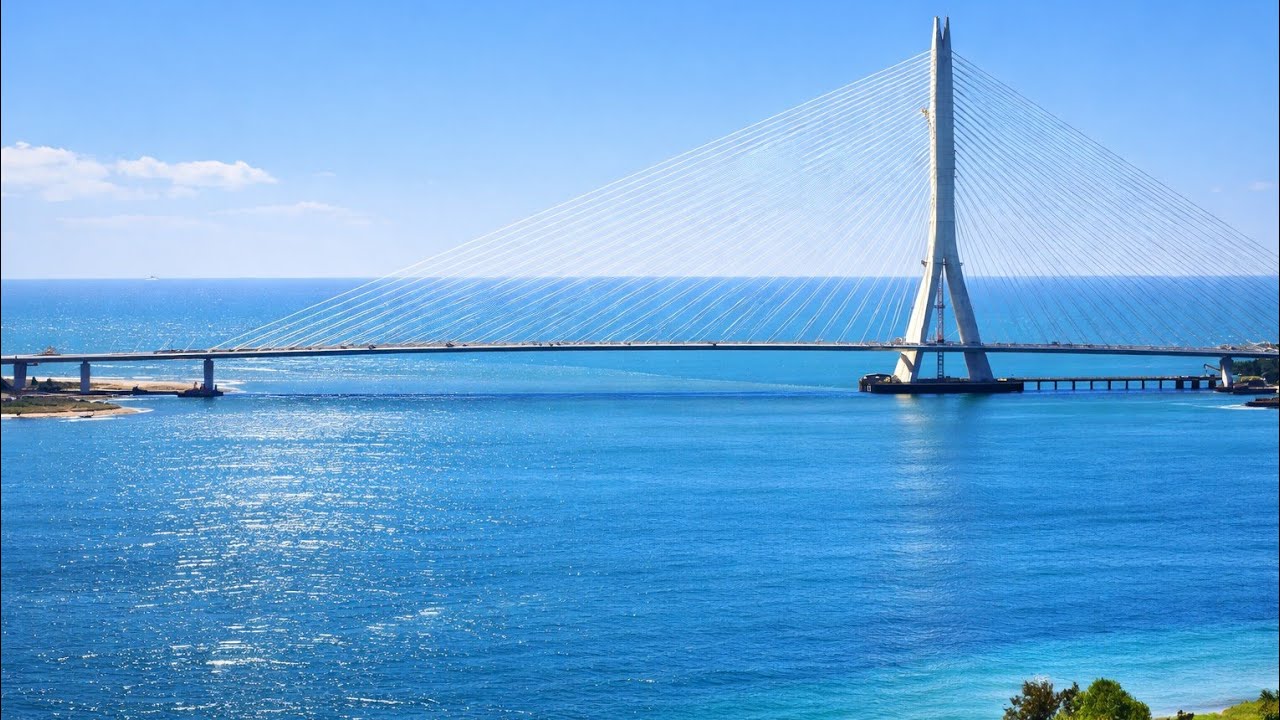 淡江大橋即時畫面03.12台灣最新地標！世界第一單塔斜張橋 The world's longest single-tower, asymmetric cable-stayed bridge