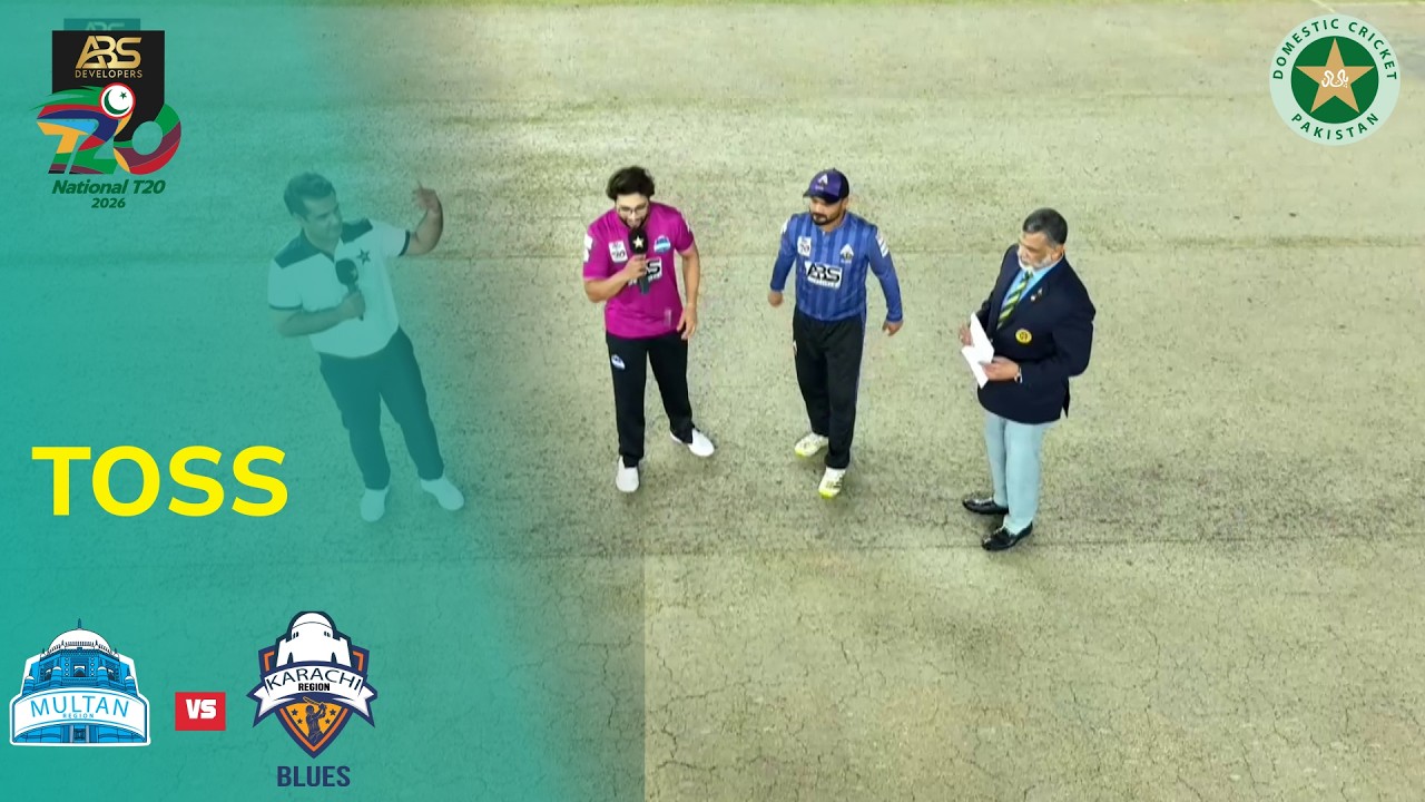 Toss | Karachi Region Blues Vs Multan Region | Match 12 | ABS Developers National T20 Cup | MZA1H