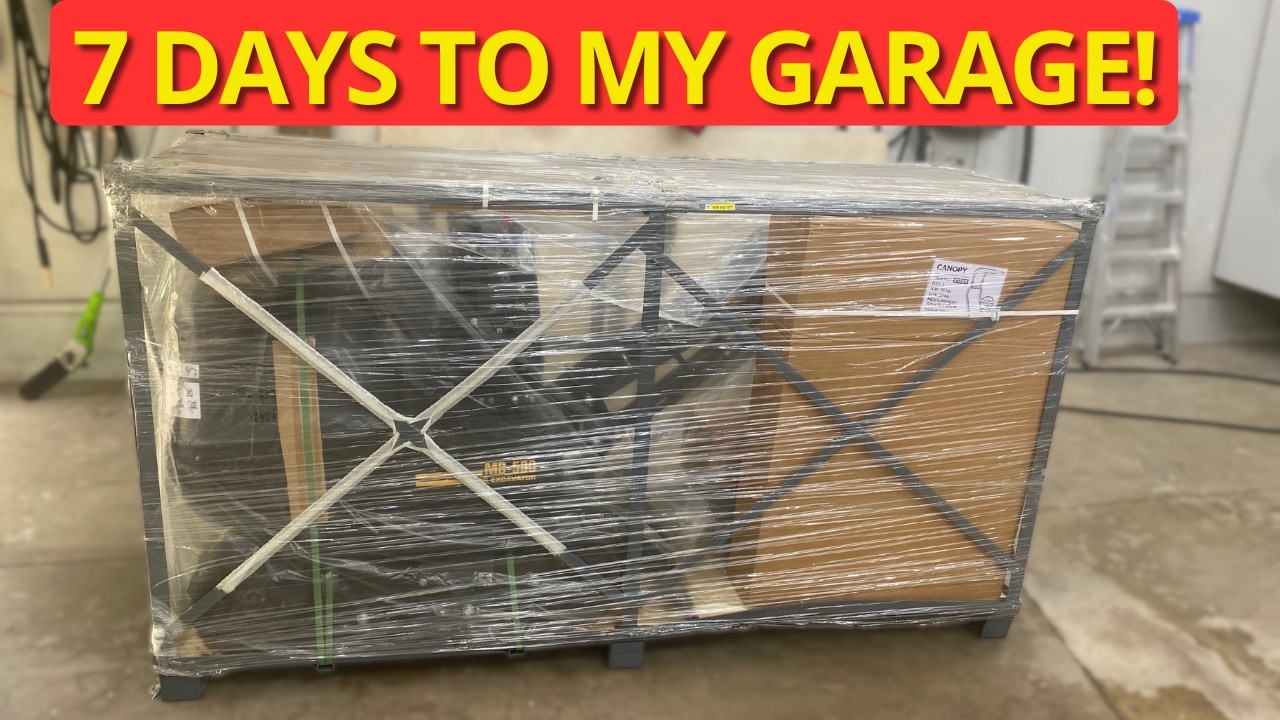Uncrating the Jansen MB 500 Micro Excavator