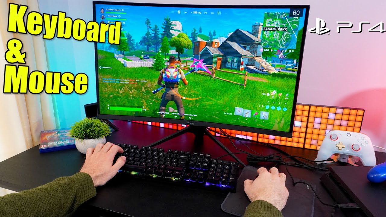 FORTNITE On PS4 Slim | Keyboard And Mouse Setup | POV Gameplay