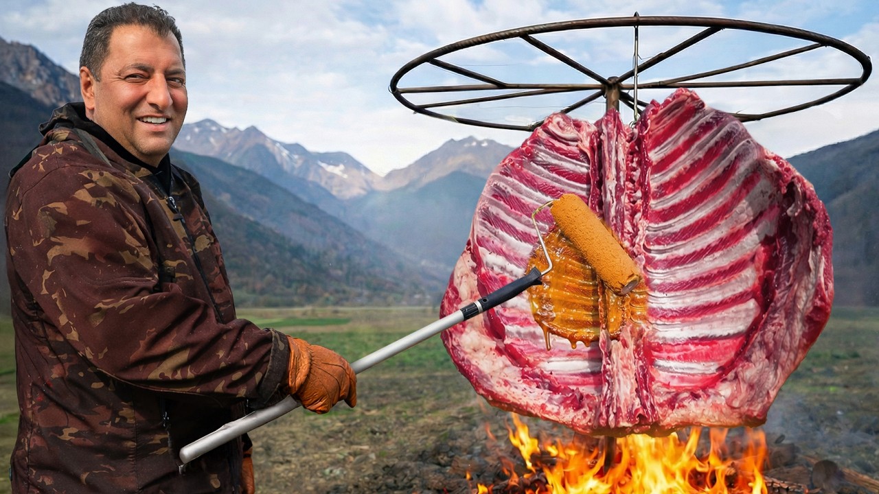 Massive Asado-Style Beef Ribs in the Wilderness