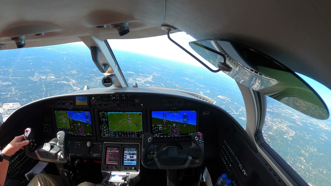 Atlantic City departure, landing Greensboro in the Citation M2 in 4K