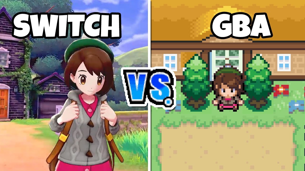 Nintendo Switch vs GBA - Pokemon Sword and Shileld