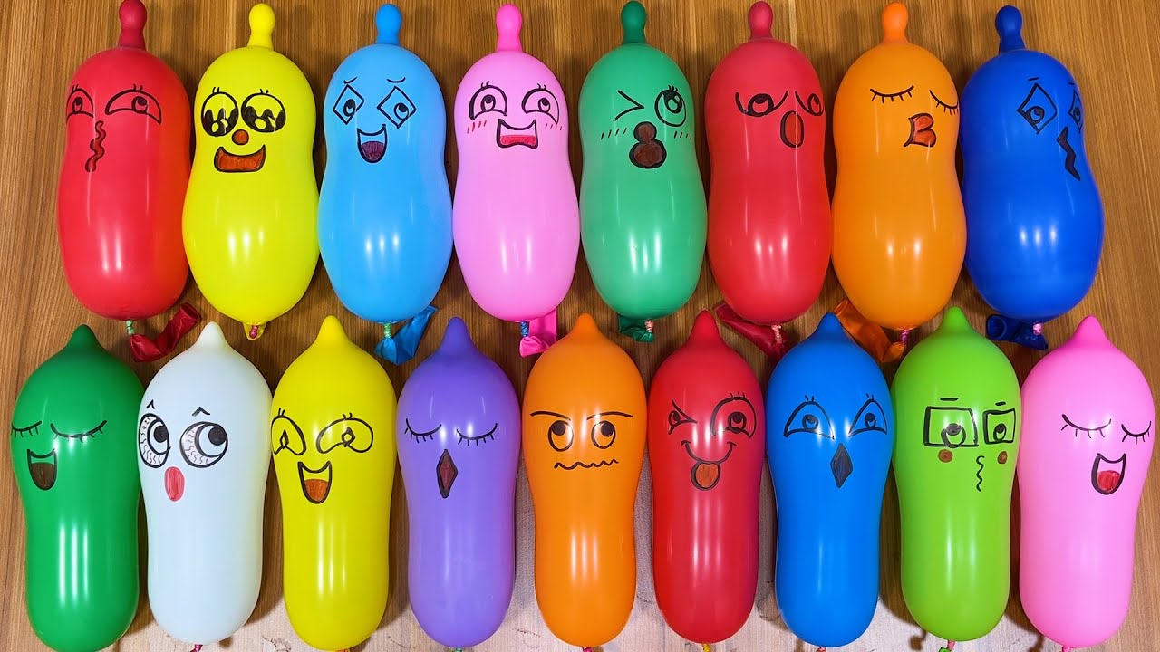 Making GLOSSY SLIME with FUNNY BALLOONS!!!Satisfying Slime Video #292