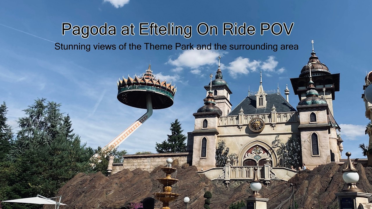 Pagoda at Efteling On Ride POV | Stunning Views of the Dutch Theme Park and the Surrounding Area.