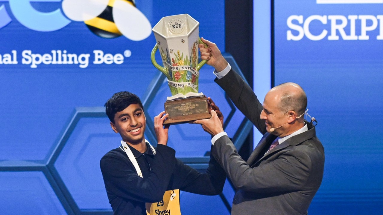 Победный момент национального конкурса правописания Scripps Spelling Bee 2026 года