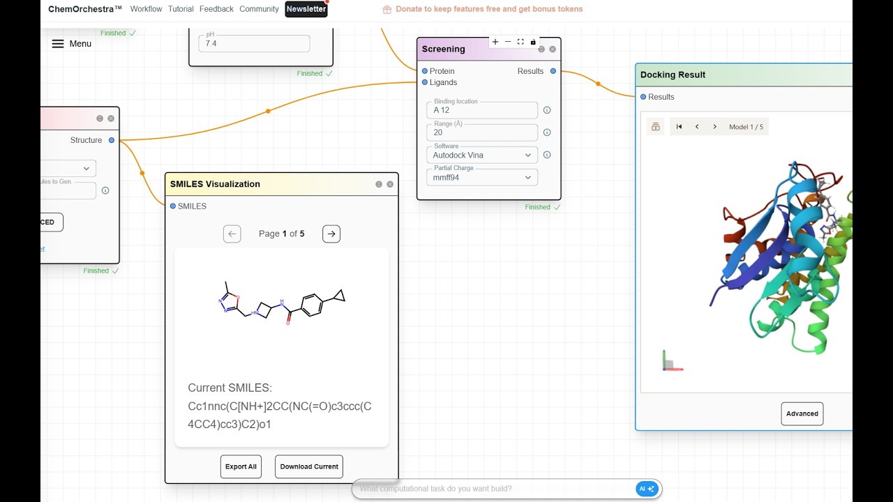 Structure Conversion, Visualization on ChemOrchestra