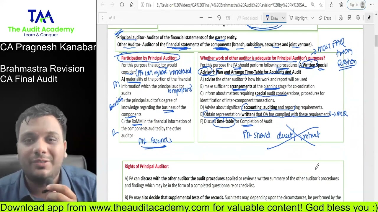 Brahmastra Revision CA Final Audit | SAs | SA 600 series