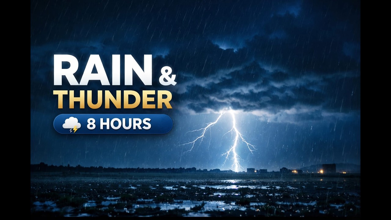Rain and Thunder Storm Sounds for Sleeping – 8 Hours of Relaxing Night Ambience