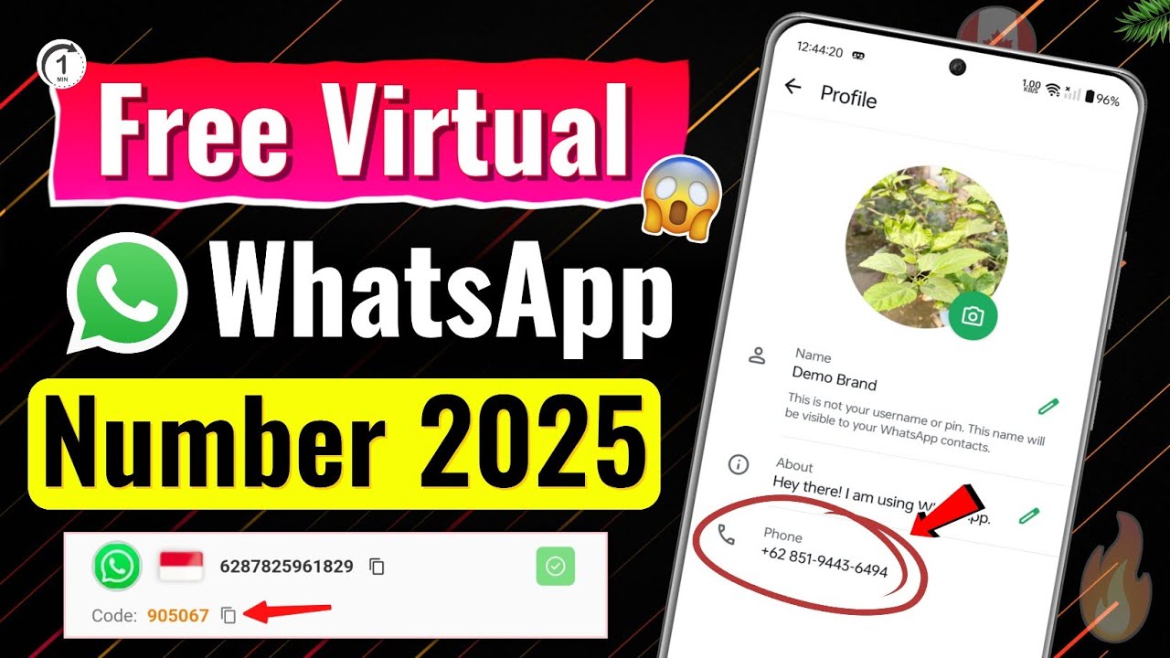 Fake WhatsApp Number 2025 !! How to Create a Virtual WhatsApp Number Account | Fake Mobile Number