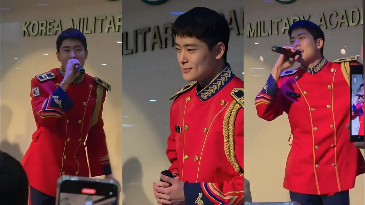 육군사관학교 행사에 참석한 재현 Jaehyun at the Korea Military Academy Event performs APT