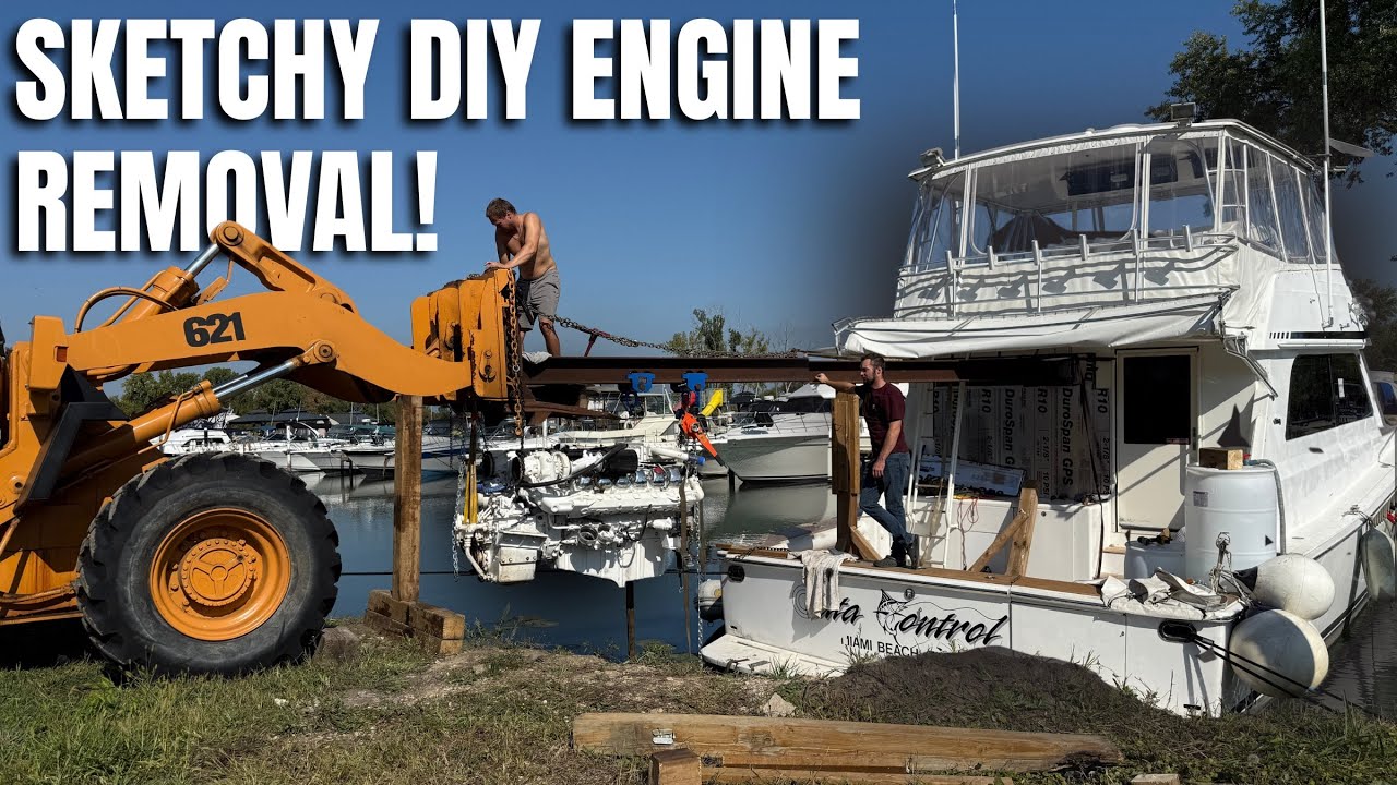 We Removed 6,000 lb Engines from our Boat… While It Was Still Floating! I EP   5