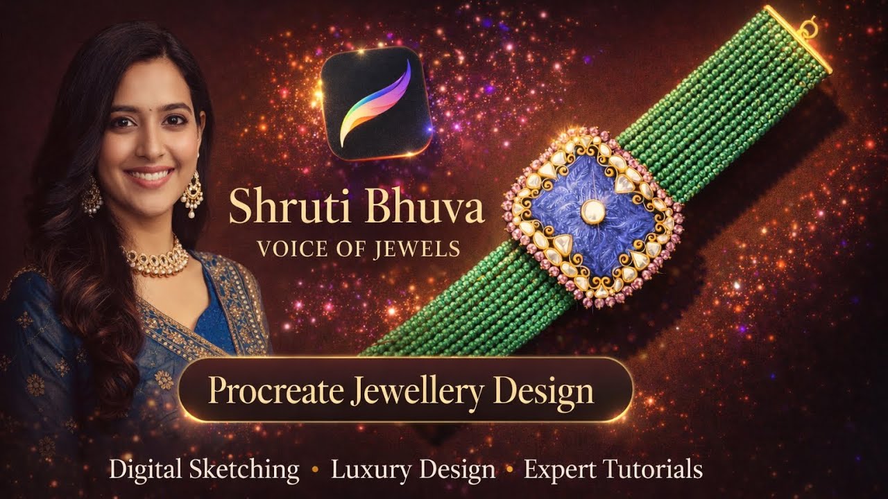 Necklace Design in Procreate | Indian Fine Jewellery Sketching